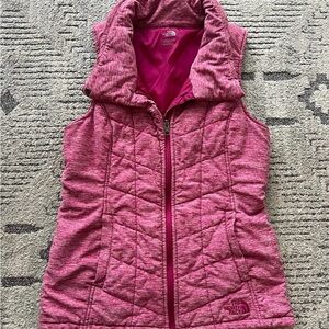 The North Face Women's Pink Zip-up Puffer Vest Size Small
